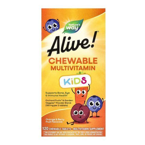 Alive! Children's Chewable Multivitamin - 120 tabs Orange and Berry 2022-10-0601 фото