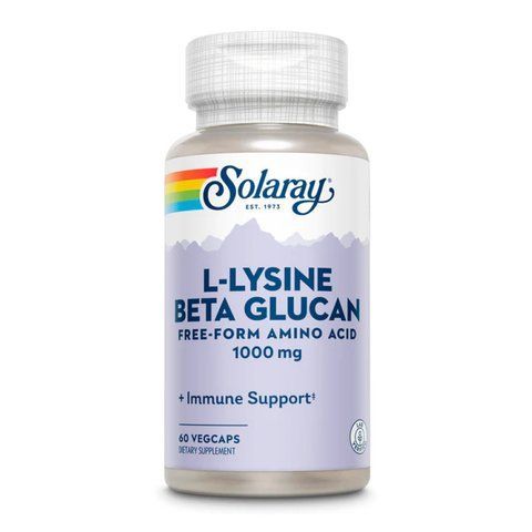 L-Lysine with Beta Glucan 1000mg - 60 vcaps 2023-10-2136 фото