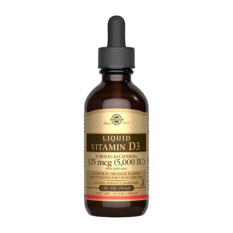 Liquid Vitamin D3 (Cholecalciferol) 125 mcg (5,000 IU) - 59ml Natural Orange 2023-10-4148 фото