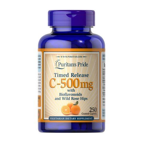 Vitamin C-500 mg with Rose Hips Time Release - 250 caps 2023-10-7542 фото